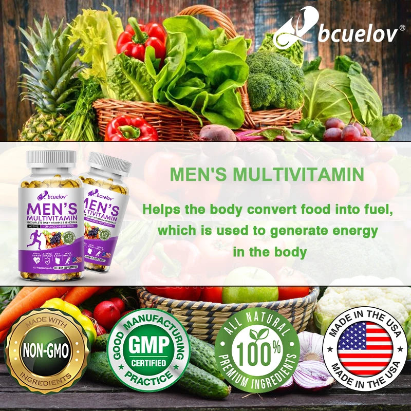 Patapata Men’s Daily Multivitamin – 22 Essential Vitamins & Minerals for Energy, Immunity & Whole-Body Health