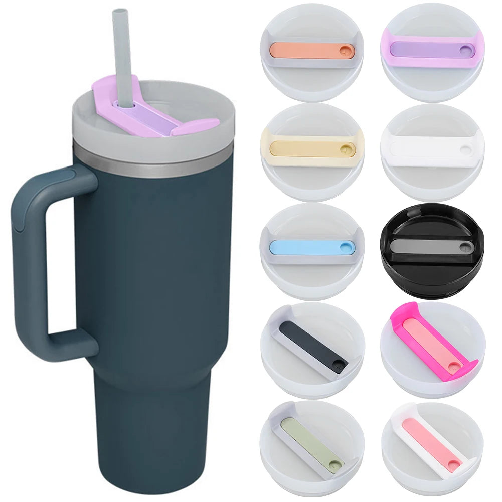 Patapata# ! Handle Straw Tumbler Flip Straw Lid for 40 oz With Handle Fit 40oz for stanelys Mugs Cup Rotate 360 Degrees Cup Cover Accessorie