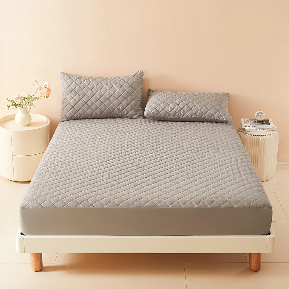 Patapata# ! 1pc 3D Air Fabric Thick Mattress Cover, 100% Waterproof Mattress Protector, Soft and Breathable Fitted Bed Sheet (No Pillowcase)