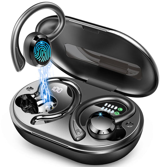 Patapata# ! Wireless Earbuds, Bluetooth 5.3 Earbuds Stereo Bass, in-Ear Noise Cancelling Mic, Earphones IP7 Waterproof Sports, 40H Playback.