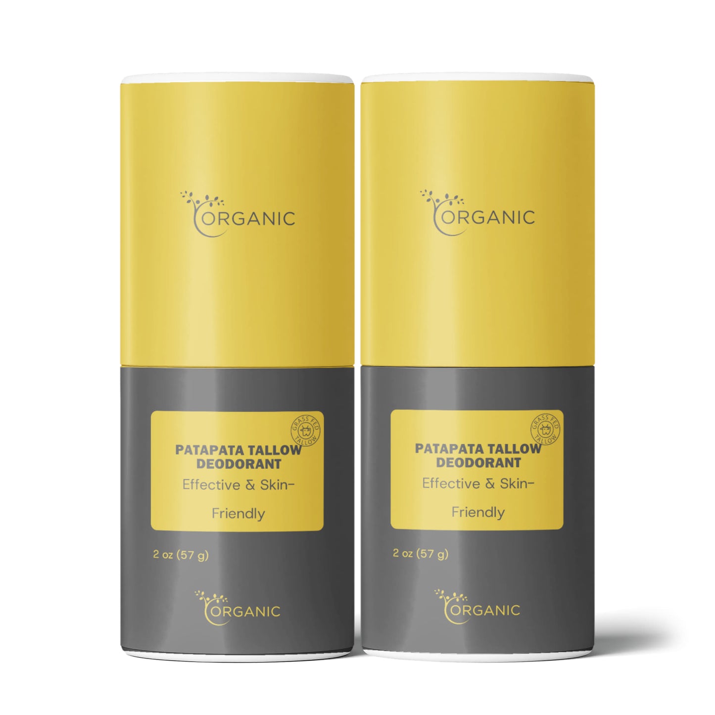 Patapata# ! 2 Pack Natural Tallow Deodorant Stick