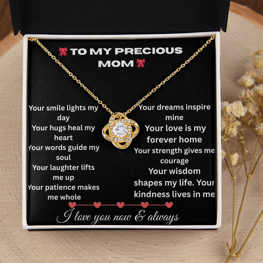Patapata# ! Love Knot Necklace (Yellow  & White Gold Variants )3