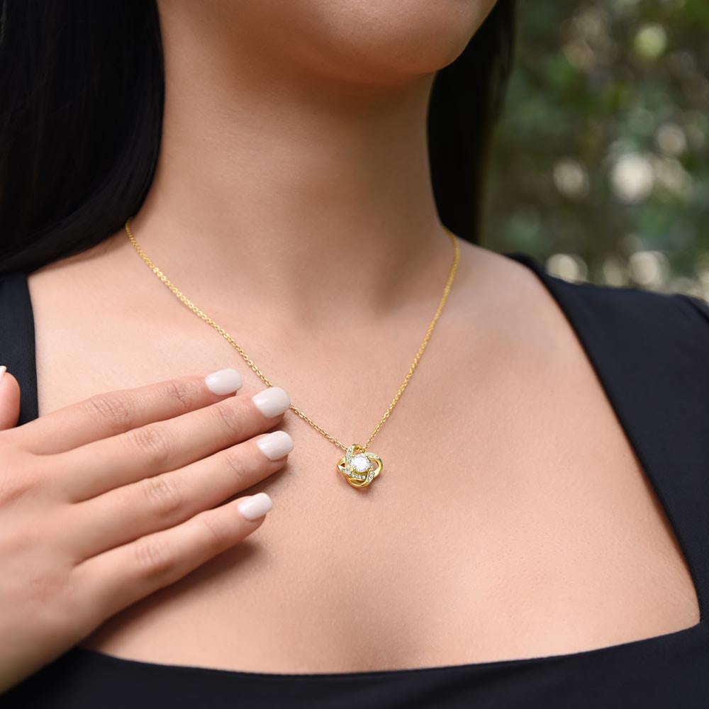 Patapata# ! Love Knot Necklace (Yellow  & White Gold Variants )3