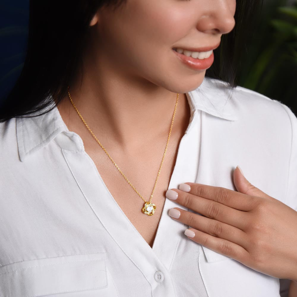 Patapata# ! Love Knot Necklace (Yellow  & White Gold Variants )3