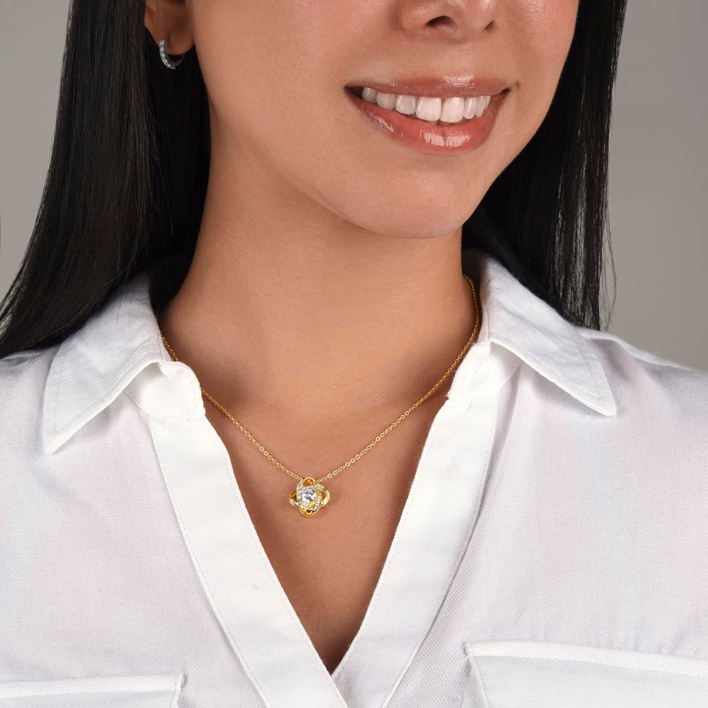 Patapata# ! Love Knot Necklace (Yellow & White Gold Variants) 3
