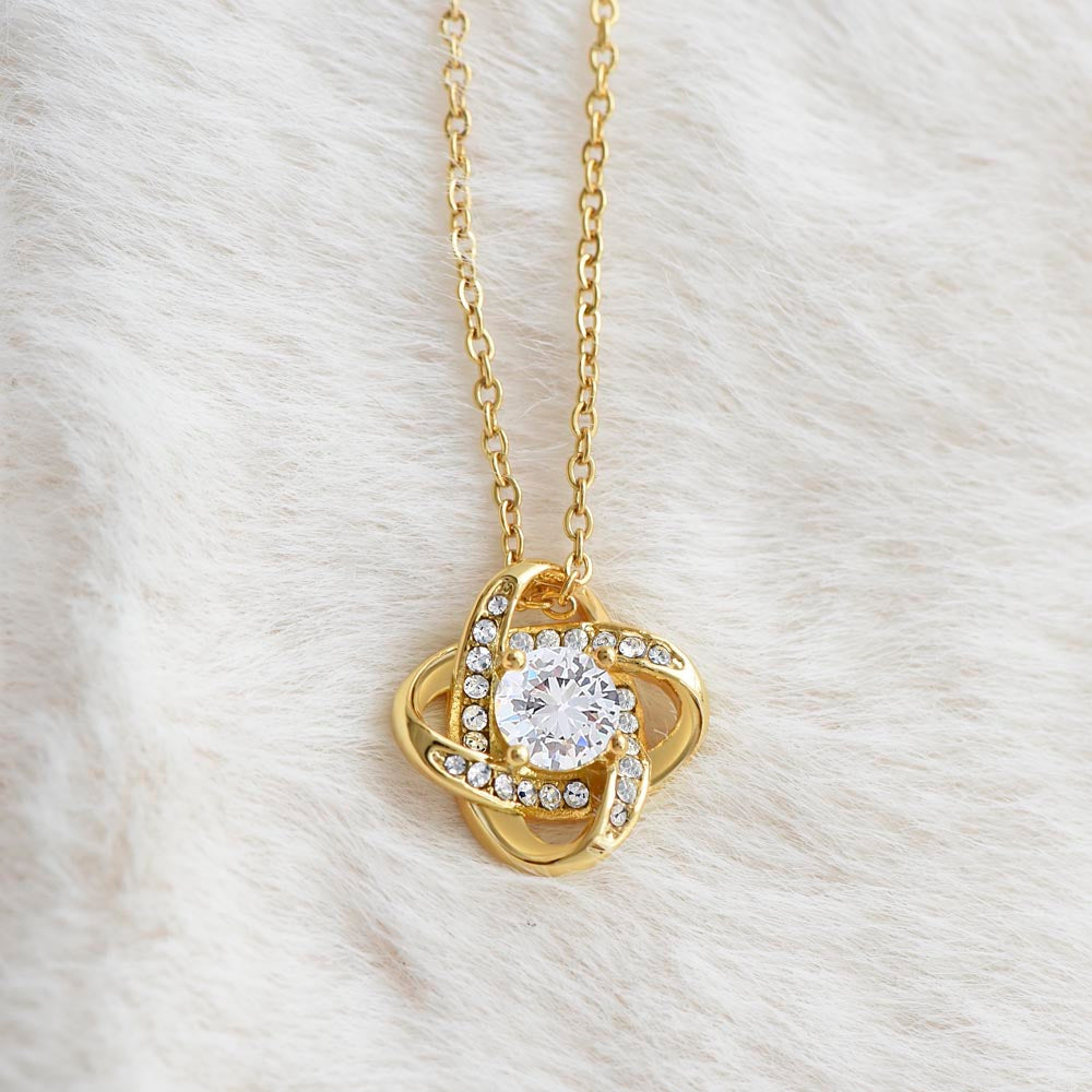 Patapata# ! Love Knot Necklace (Yellow & White Gold Variants) 3