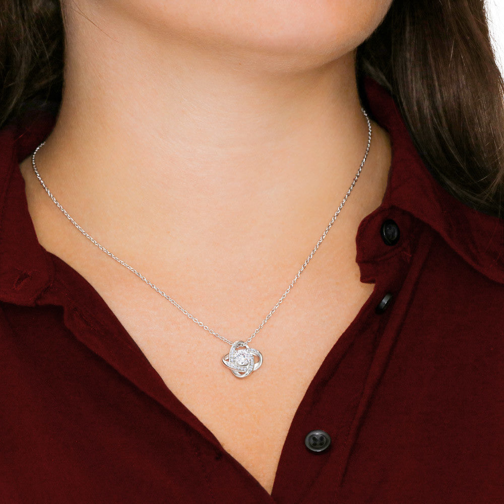 Patapata# ! Love Knot Necklace (Yellow & White Gold Variants) 3