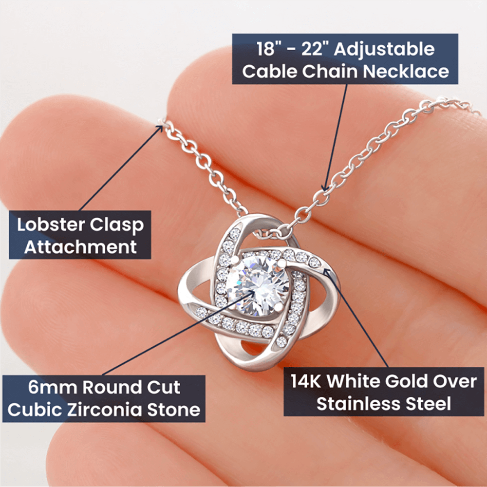Patapata# ! Love Knot Necklace (Yellow  & White Gold Variants )5
