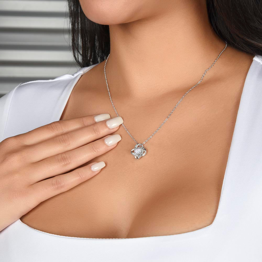 Patapata# ! Love Knot Necklace (Yellow & White Gold Variants) 4