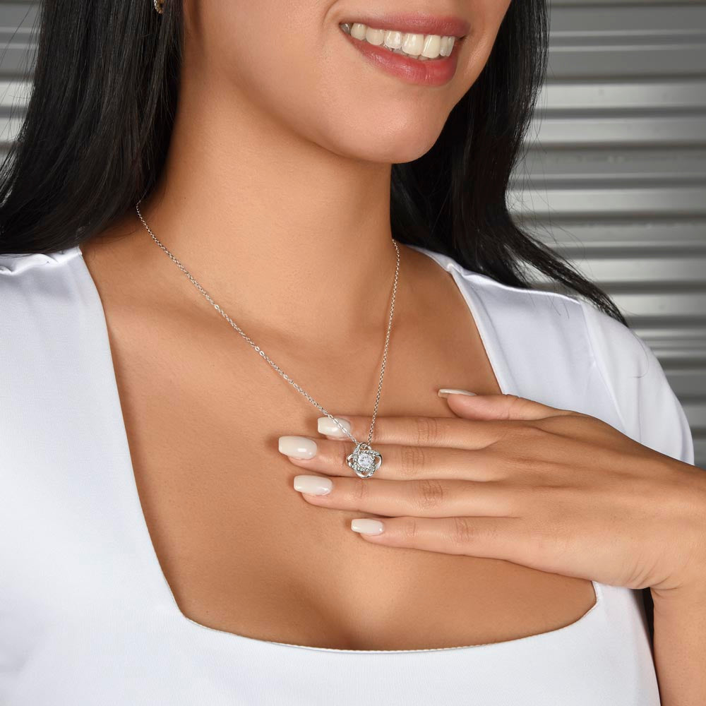 Patapata# ! Love Knot Necklace (Yellow & White Gold Variants) 2