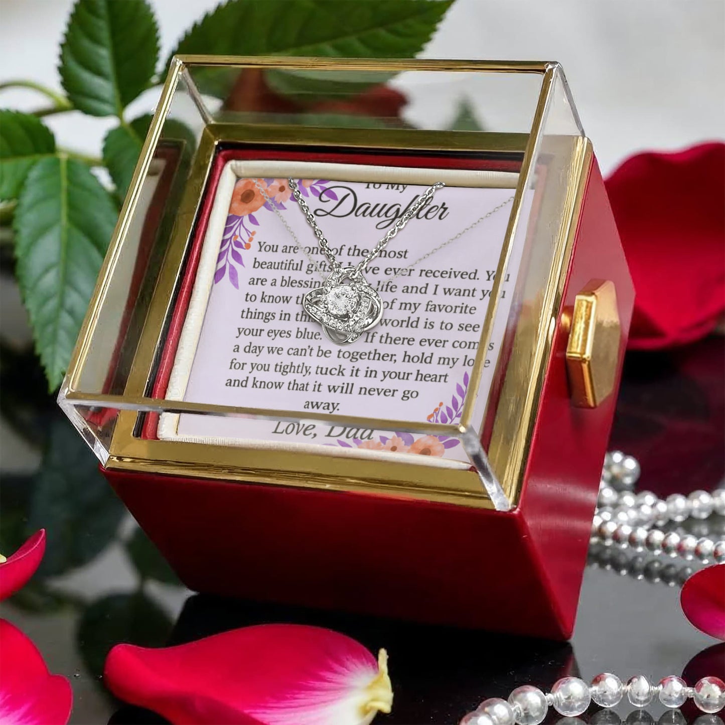 Patapata# ! Love Knot with Rotating Rose Gift Box 3
