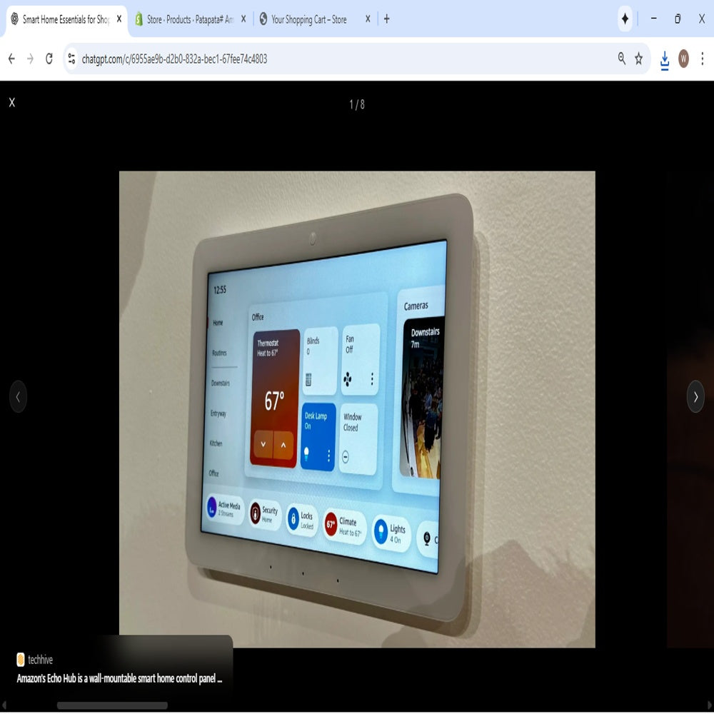 Patapata# Amazon Echo Hub Wall-Mounted Smart Home Control Panel with Alexa